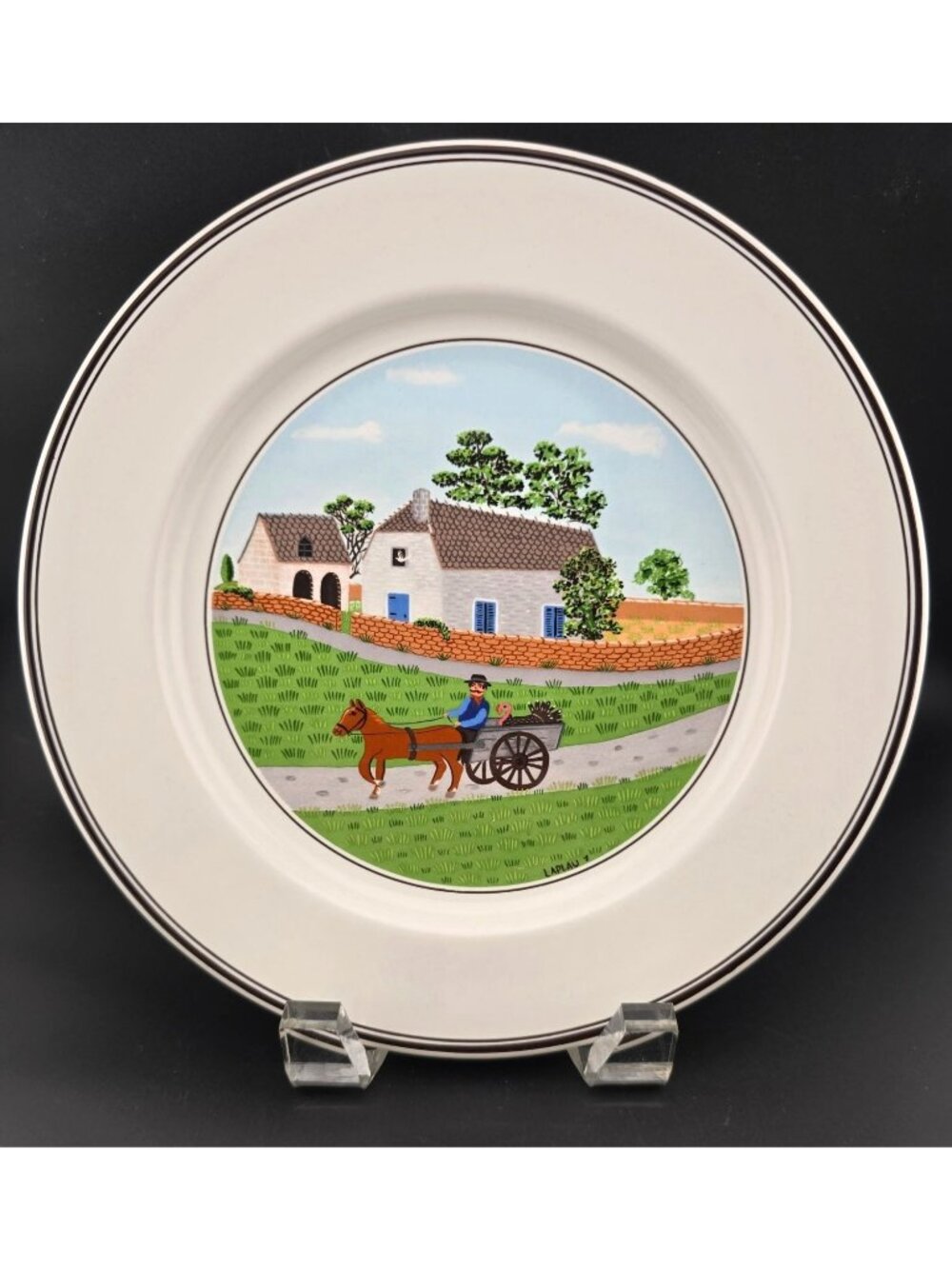 Villeroy & Boch Naif Porcelain Plate 8.25" Going to Market By Laplau
